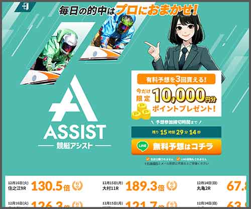 競艇アシスト　競艇予想サイト