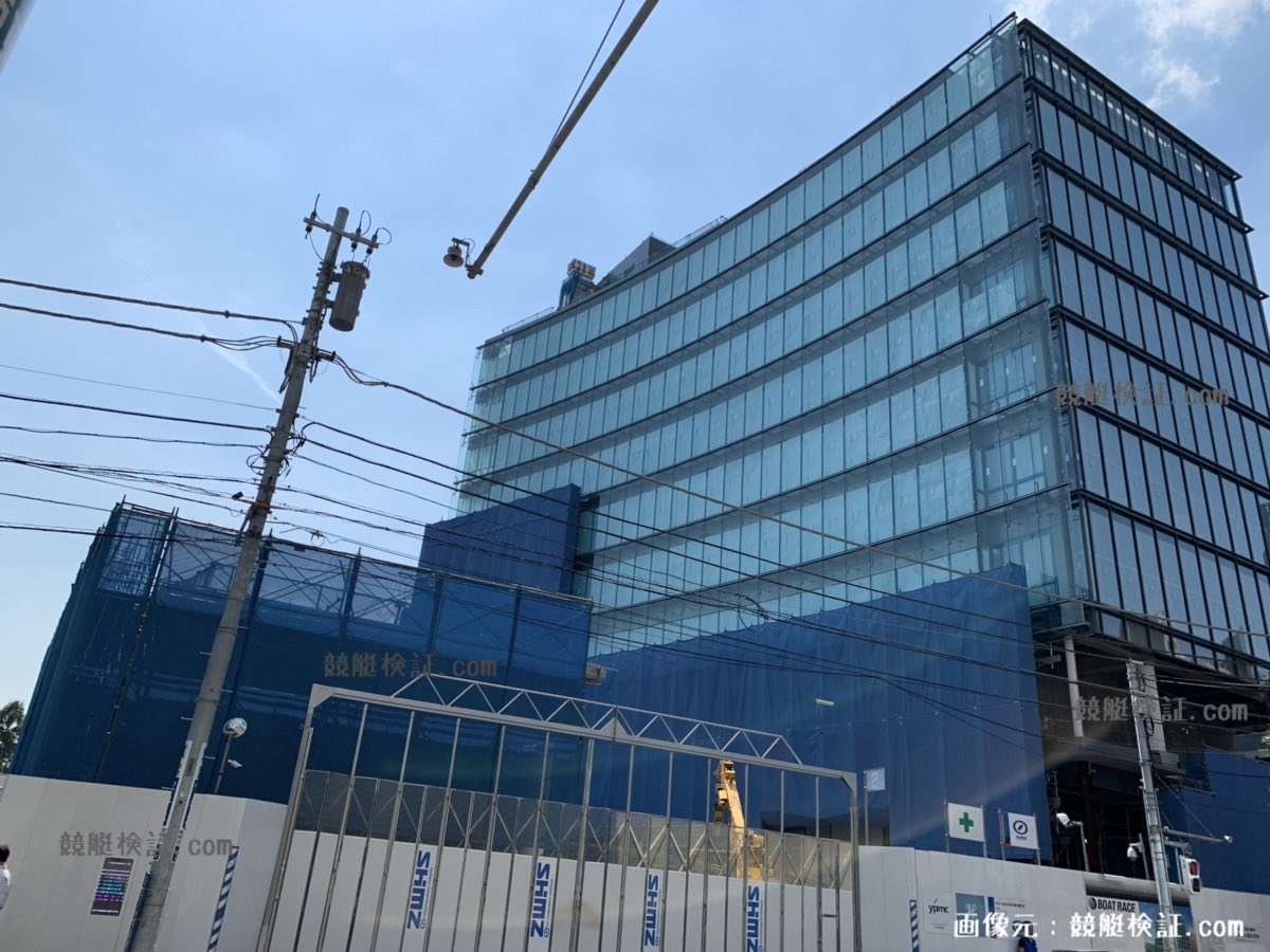 2019年 9月11日の六本木・競艇ボートレース振興会の本社ビル建設現場