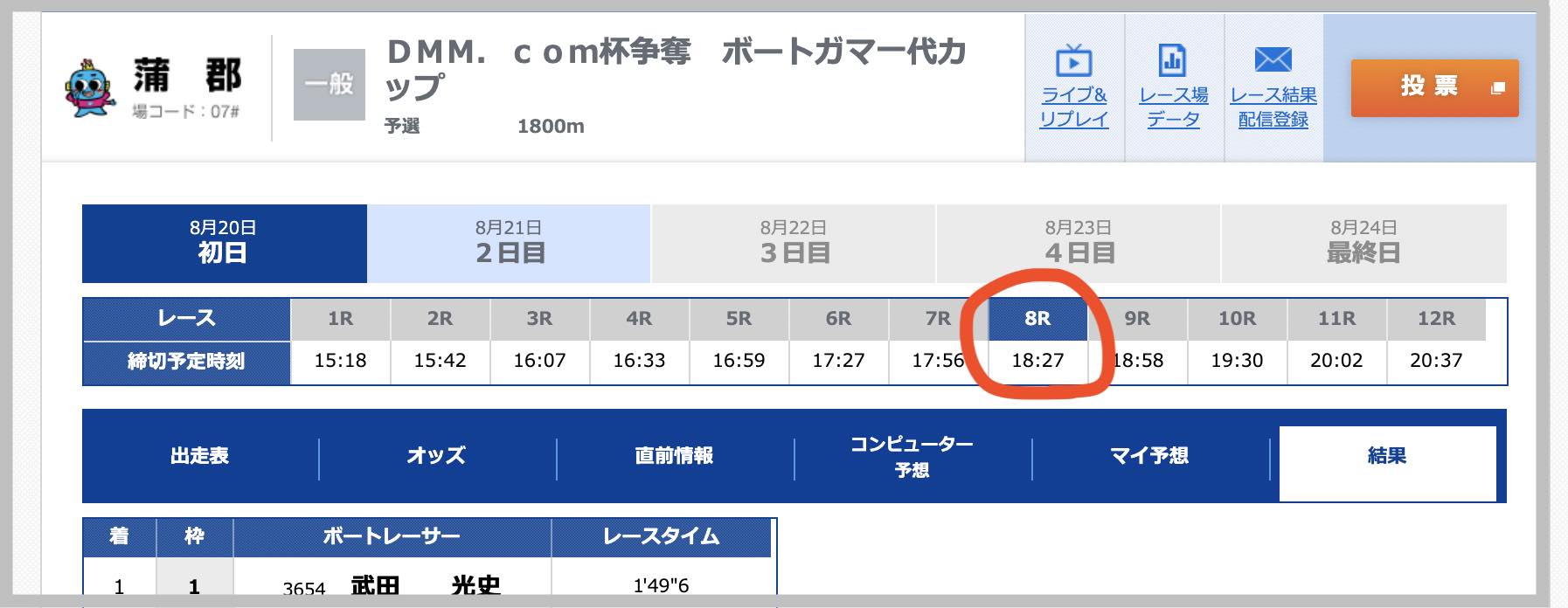 競艇バレットという競艇予想サイト(ボートレース予想サイト)の公開時間か?