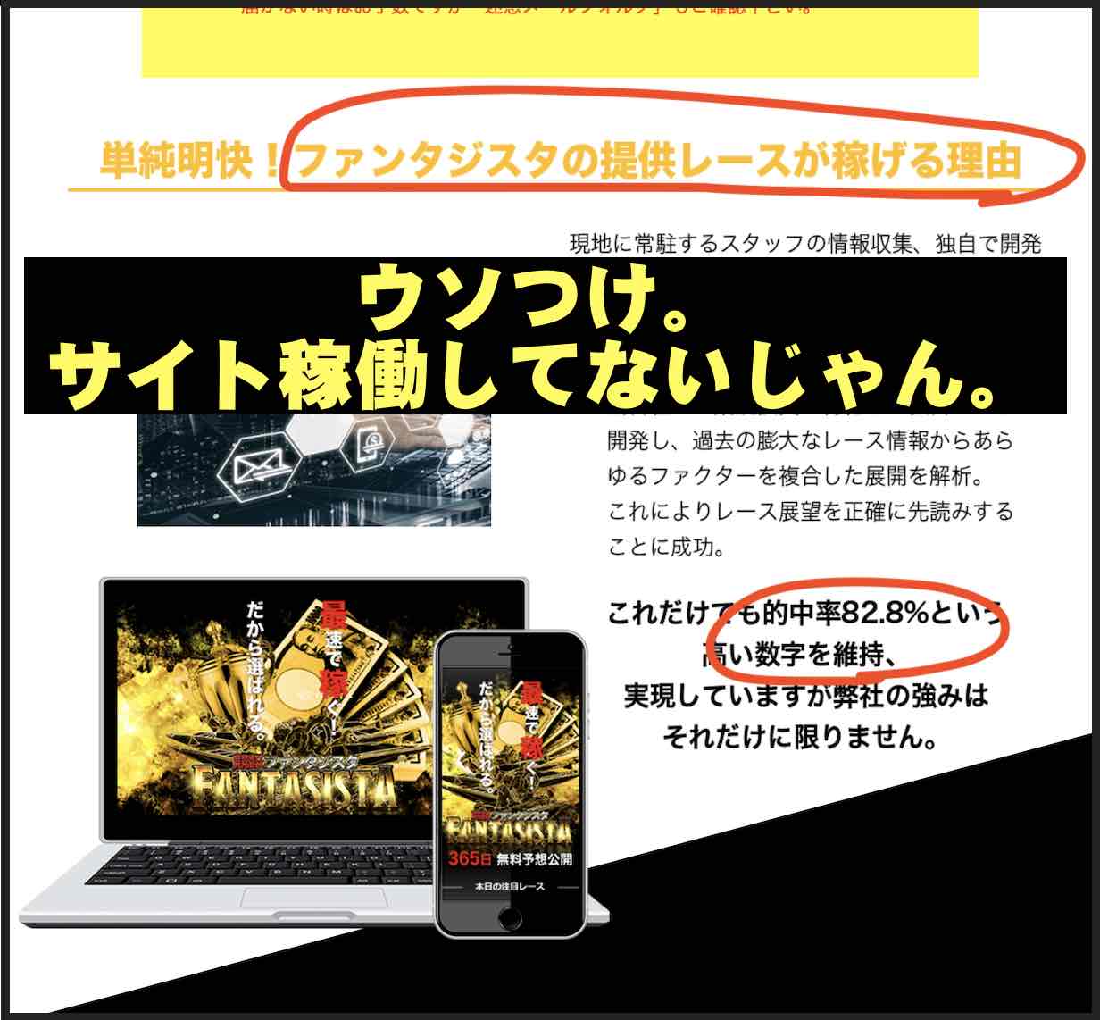 競艇ファンタジスタのウソ。