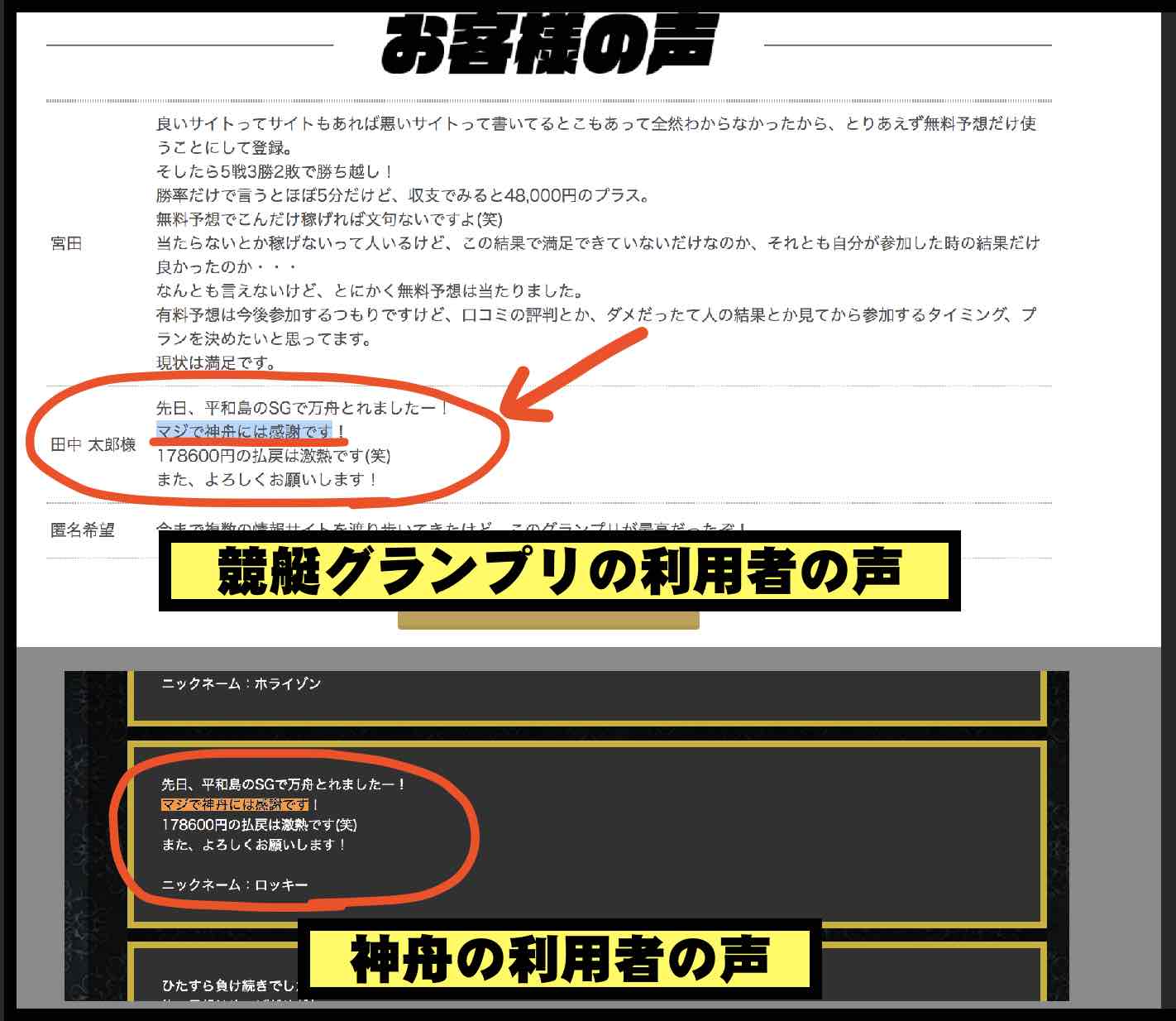競艇グランプリという競艇予想サイトの利用者の声