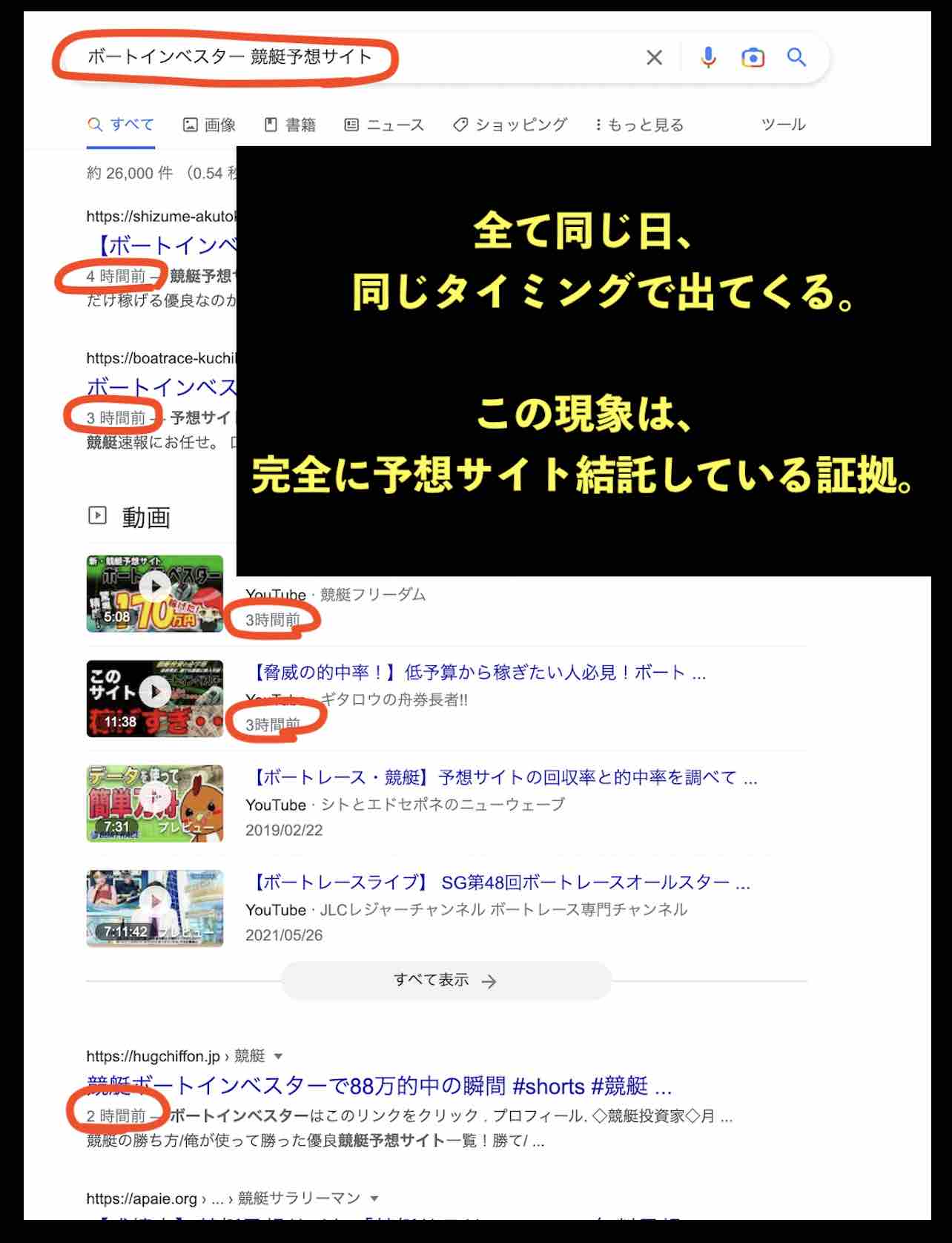 ボートインベスターの情報が、たった4時間でこんなに増えた
