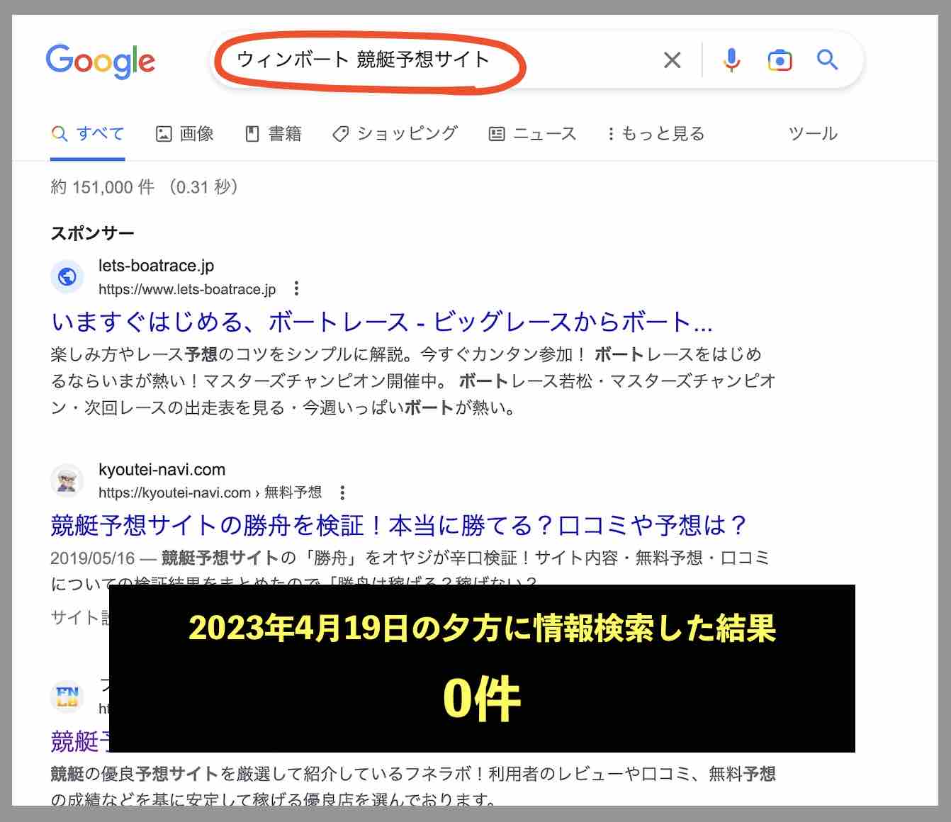 競艇予想サイト「ウィンボート」の情報検索した結果