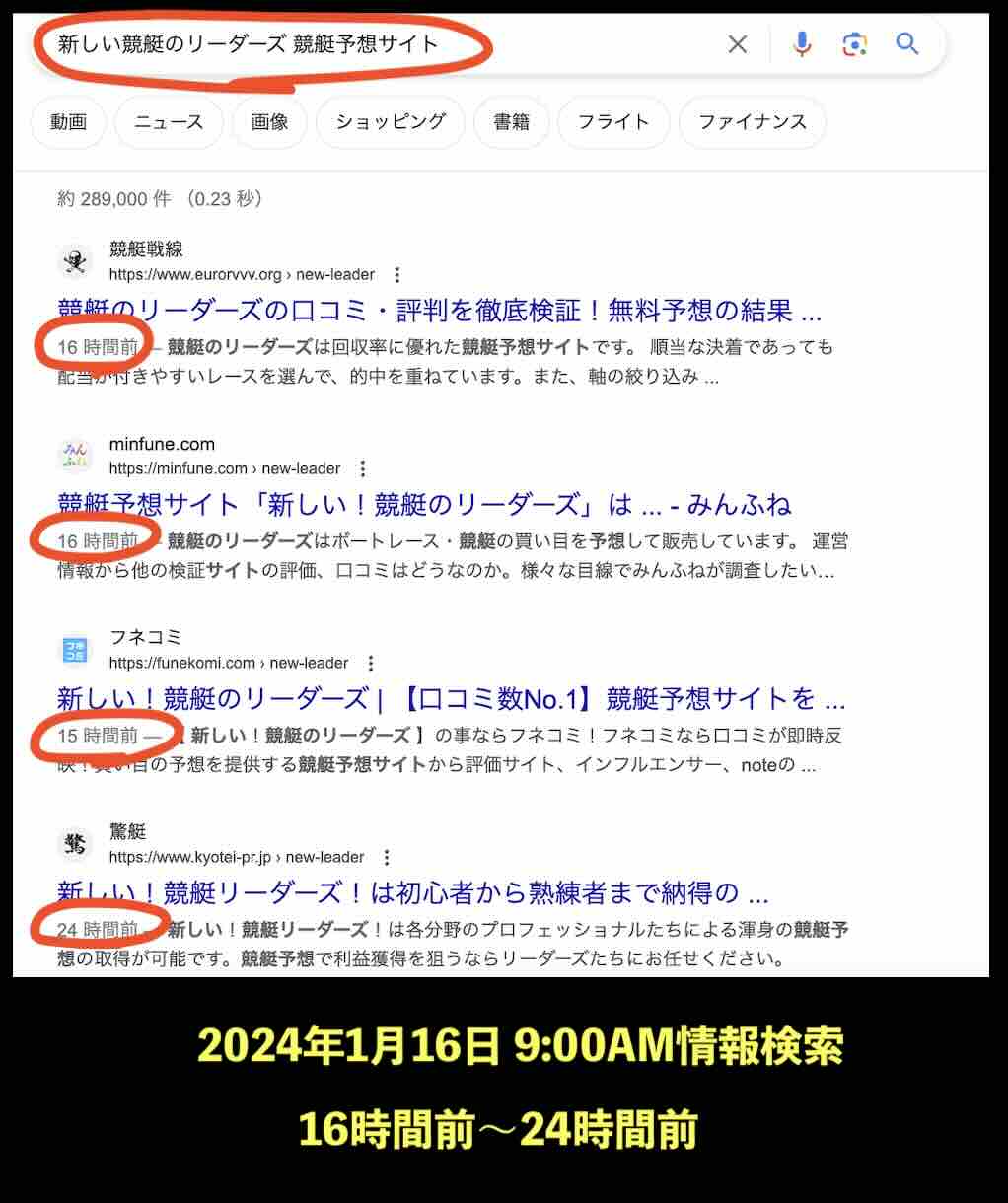 競艇予想サイト「新しい競艇のリーダーズ」の情報検索した結果