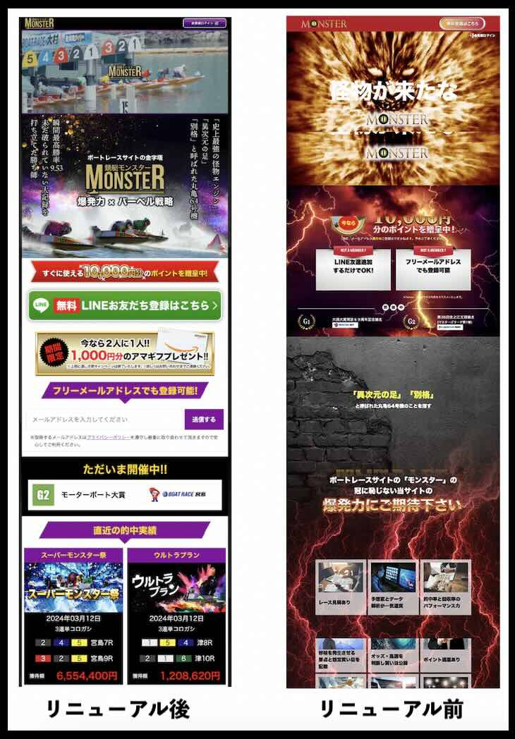 競艇モンスター(MONSTER)という競艇予想サイトの非会員ページ