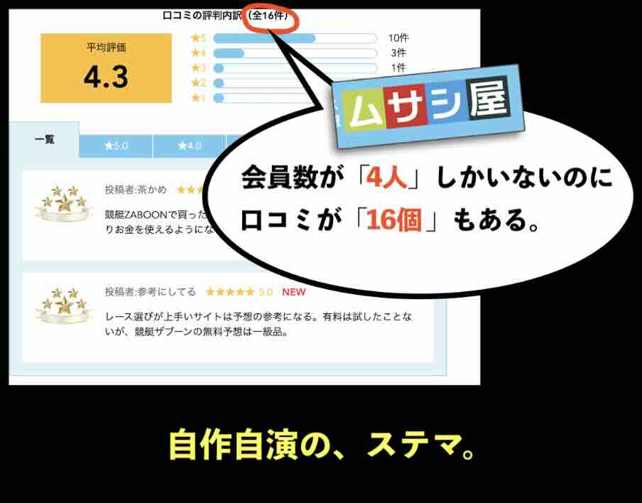 集客サイトのステマ口コミ