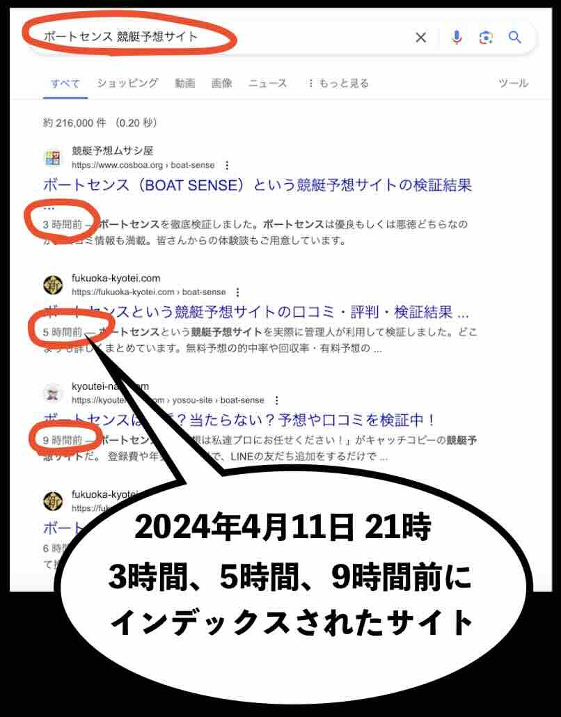 競艇予想サイト「ボートセンス」の情報検索した結果