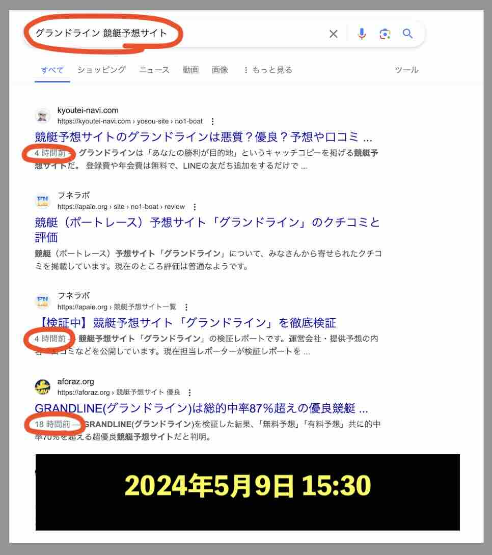 競艇予想サイト「グランドライン」の情報検索した結果