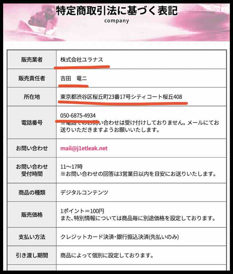 競艇快進撃という競艇予想サイトの運営会社情報