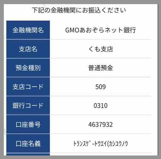 アップボートの振込先口座名義を調べた結果