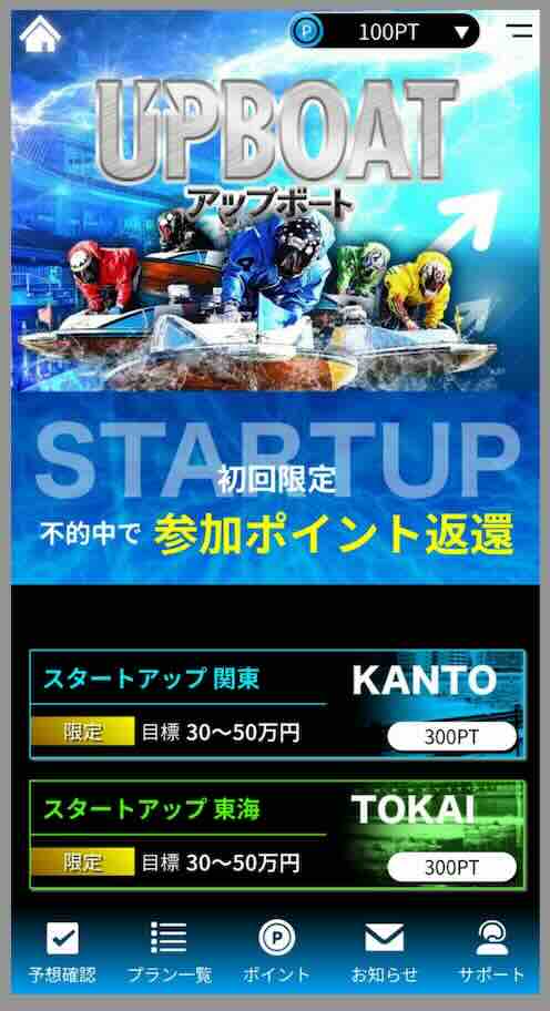 アップボートという競艇予想サイトの会員ページ