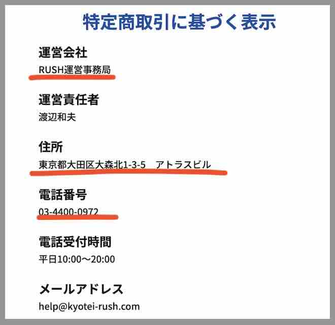 競艇ラッシュ(RUSH)という競艇予想サイトの運営会社情報