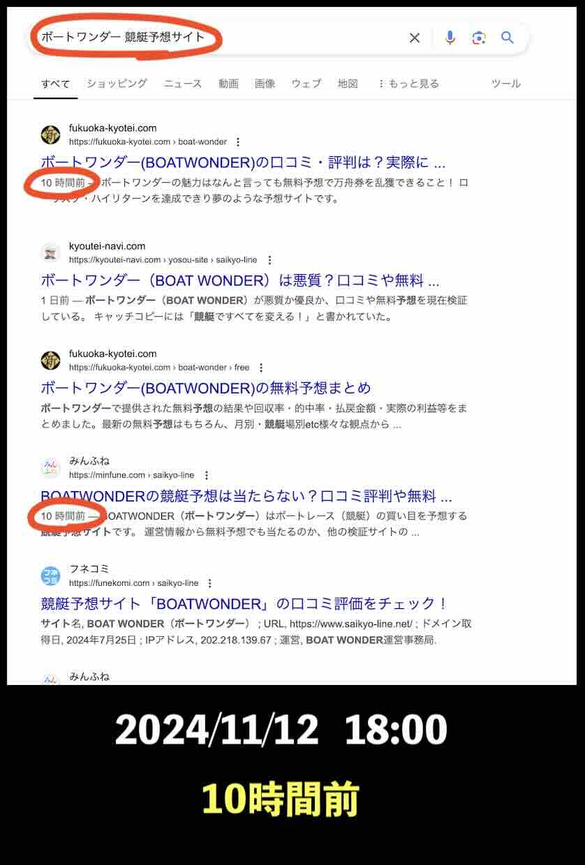 ボートワンダーの情報検索結果