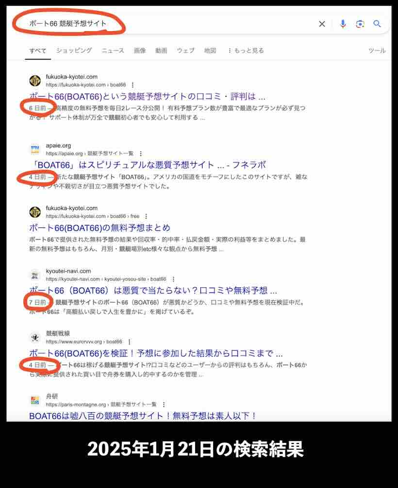 ボート66(BOAT66)の情報検索結果