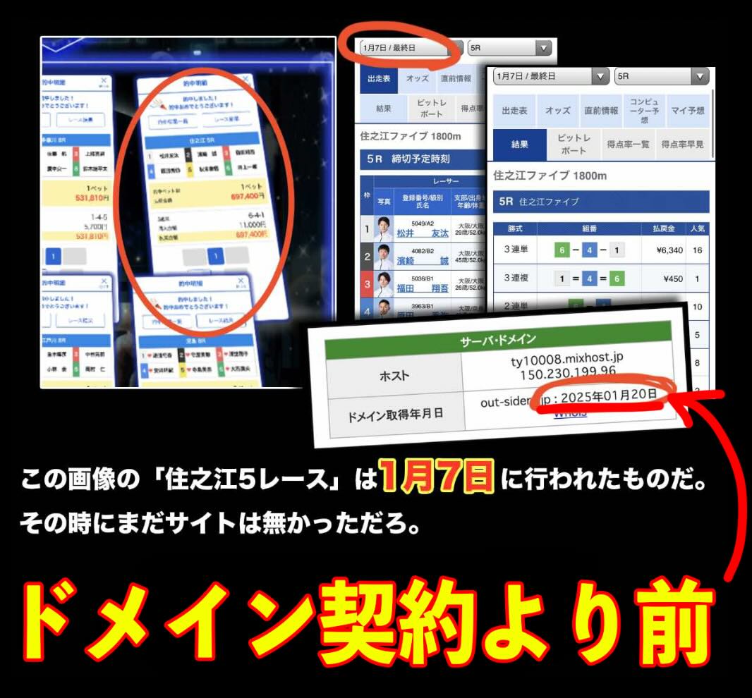 ドメイン契約前の実績