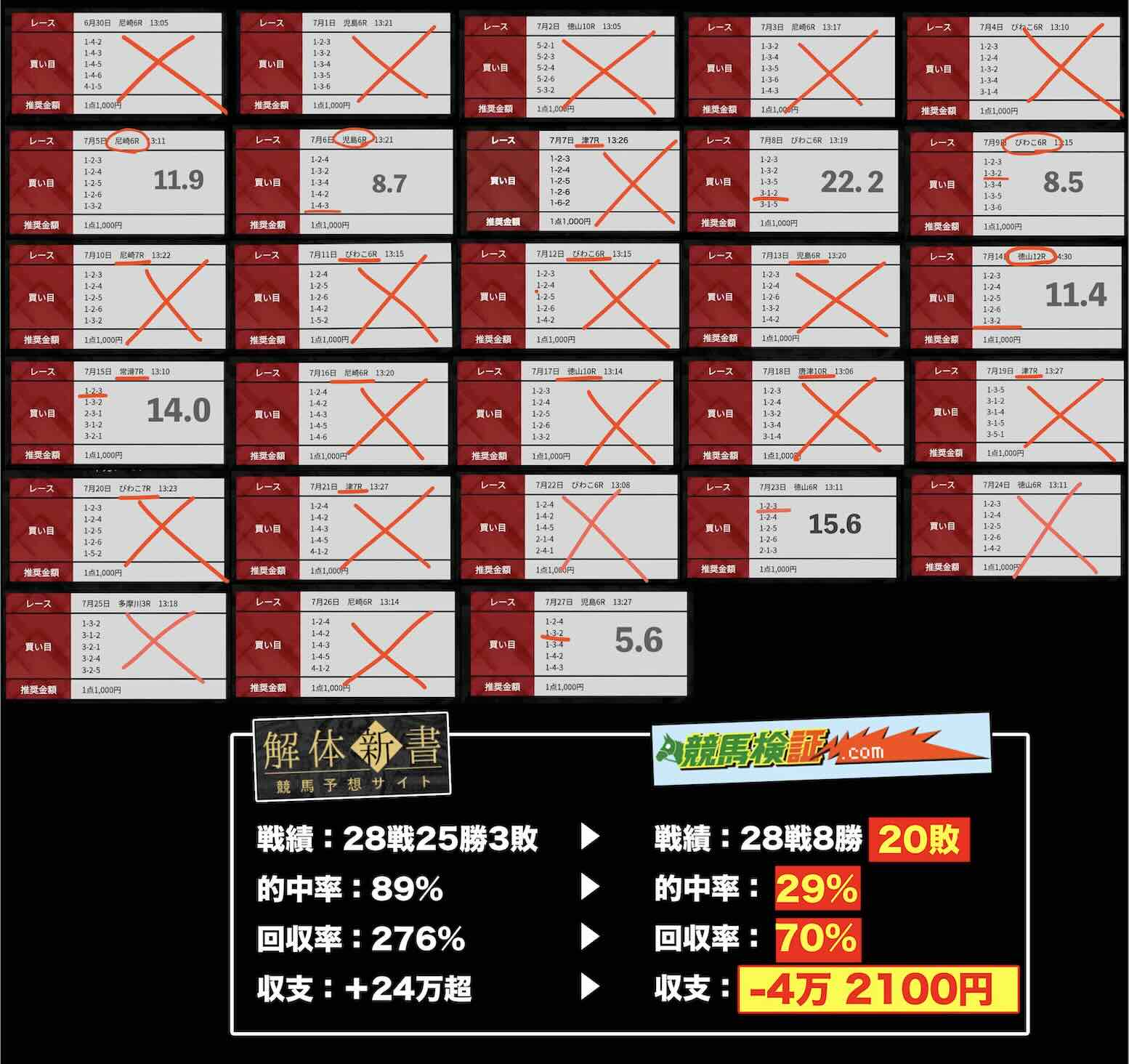 ボートコレクションの長期検証結果