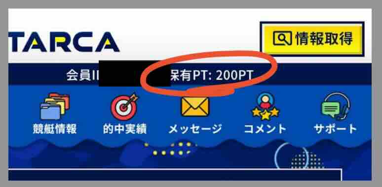 ATARCA(アタルカ)の初期保有ポイント
