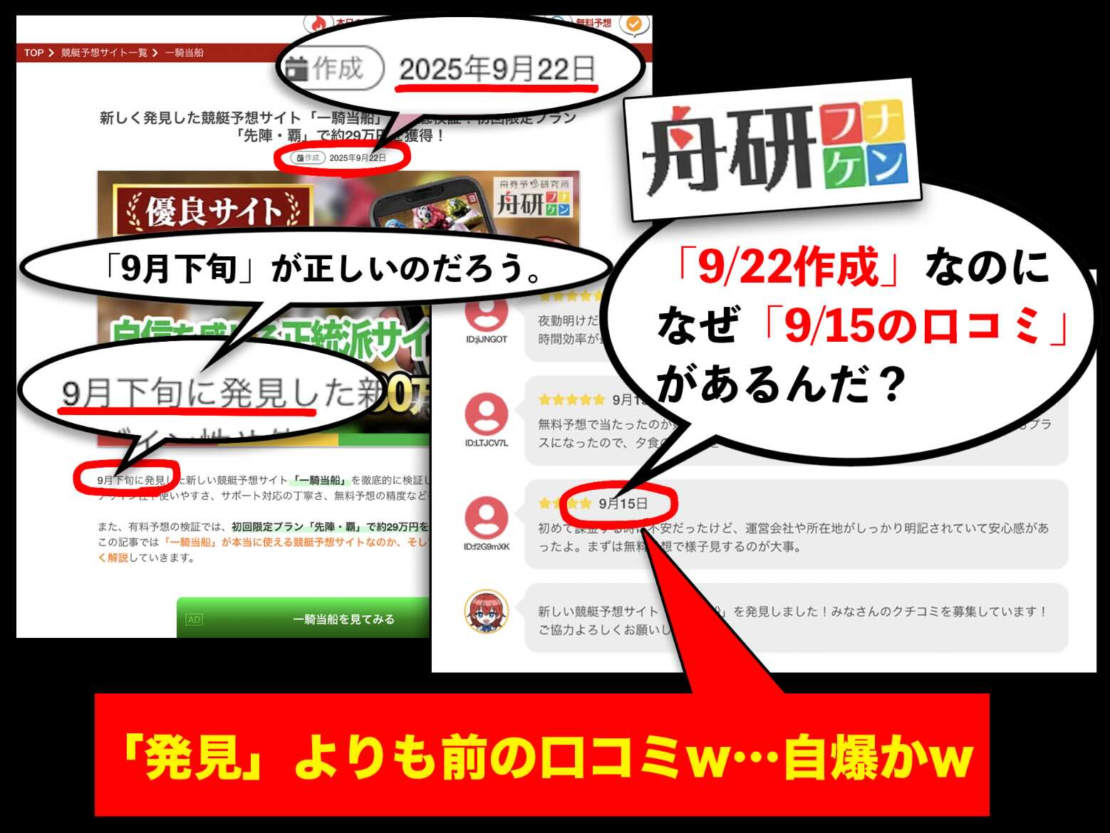 検証サイトの口コミに違和感