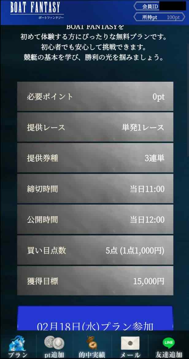 ボートファンタジーという競艇予想サイトの無料予想・無料情報の内容・詳細